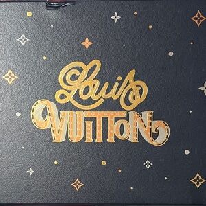 Louis Vuitton Navy Gift Box with Gold and Silver Details